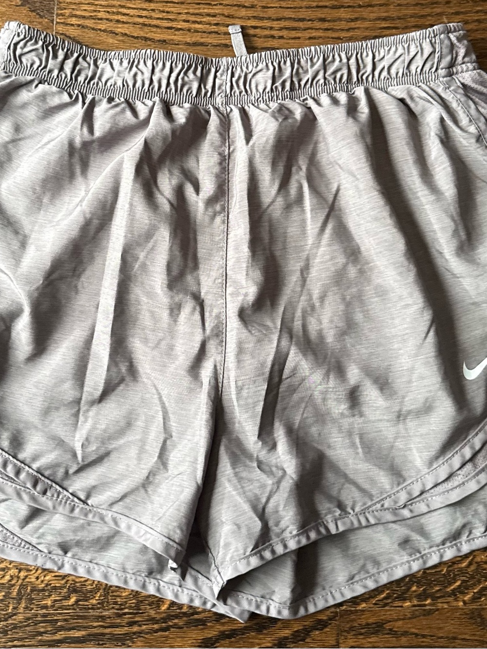 Nike Women’s Heather Gray Athletic Shorts with Elastic Waist